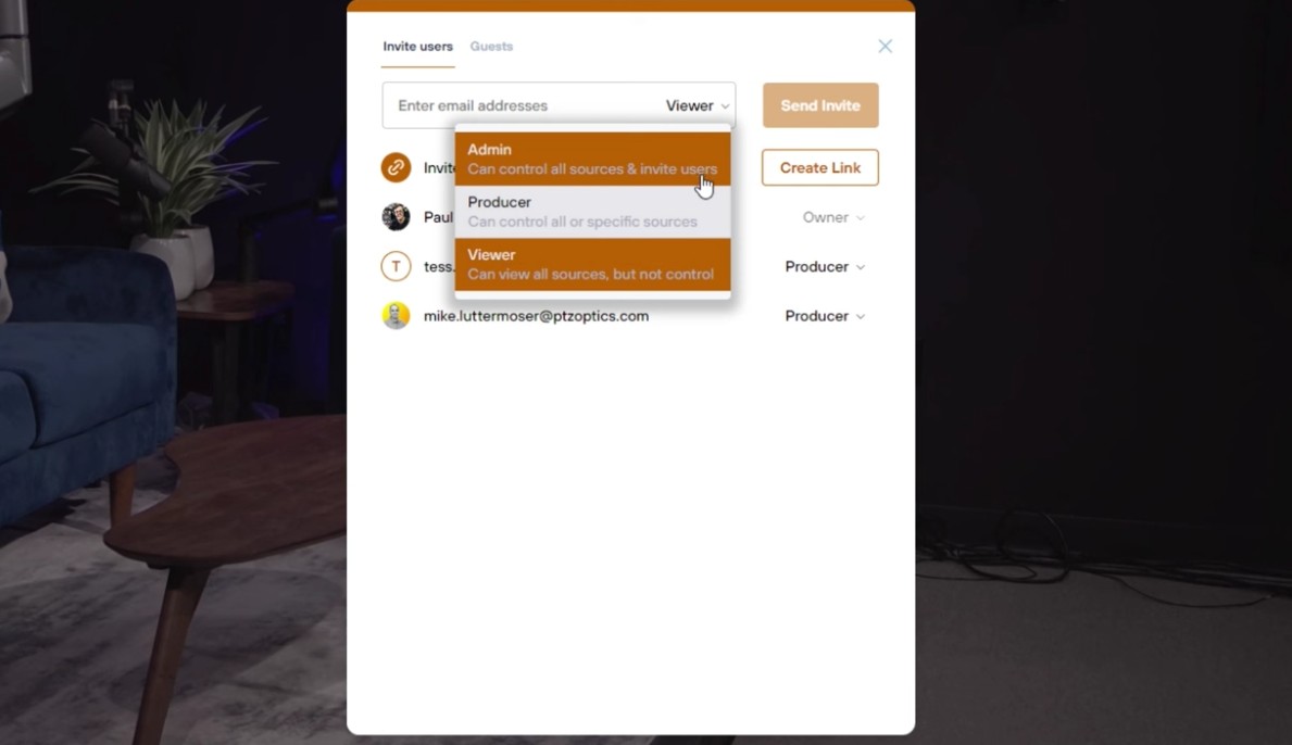 role selection for remote production collaboration